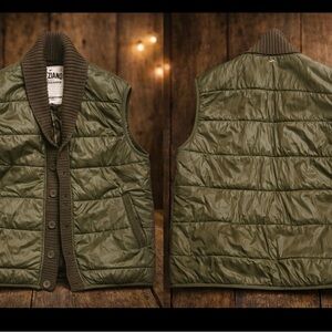 Men's Quilted Olive Green Vest